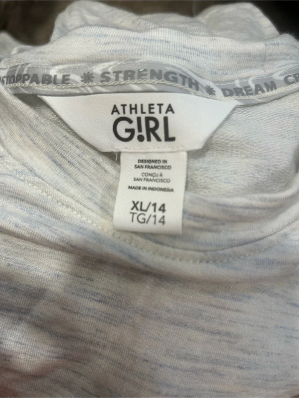 Athleta Heathered Light Gray Crewneck Pullover